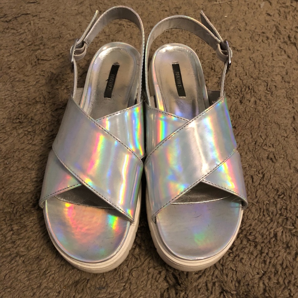 Forever 21 Holographic Sandals